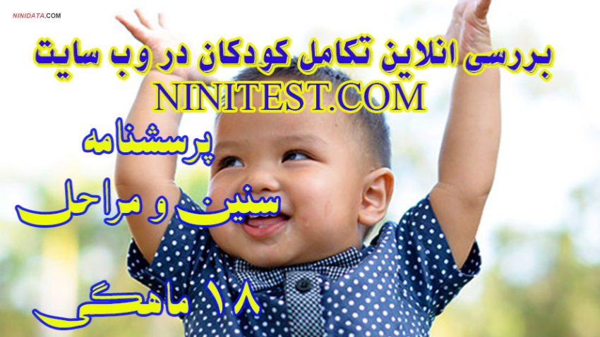 www.ninidata.com | فرم تکامل 18 ماهگی سنین و مراحل ASQ و محاسبات و اعلام نتیجه خودکار و آنی در وب سایت نی نی تست